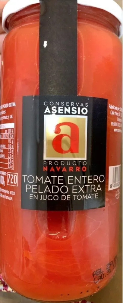 Tomate entero pelado extra