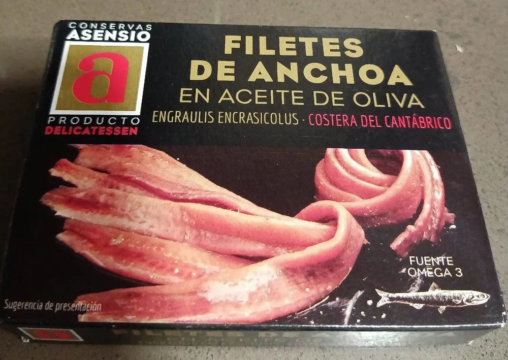 Filetes de anchoa en aceite de oliva