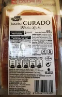 Jamón curado medias lonchas