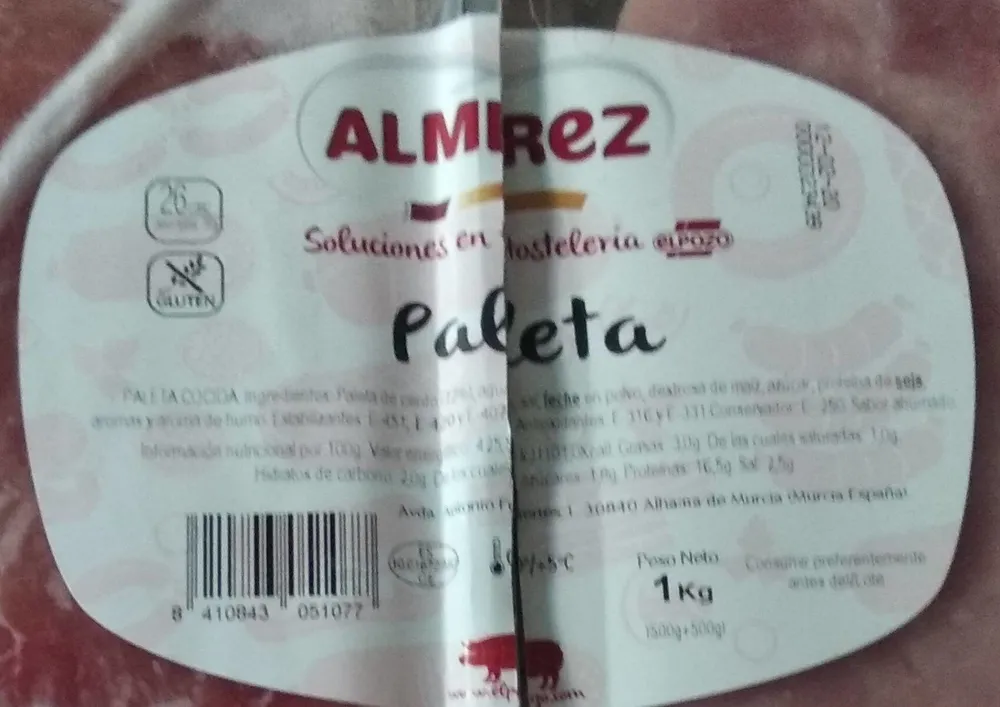 Paleta cocida