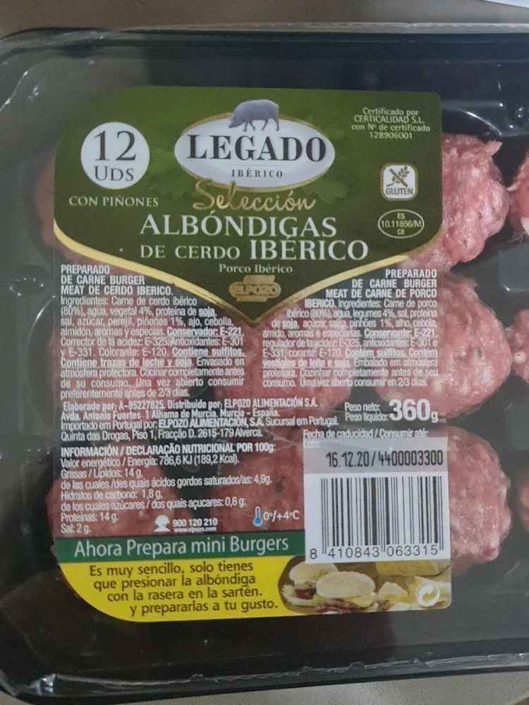Albóndigas de cerdo ibérico