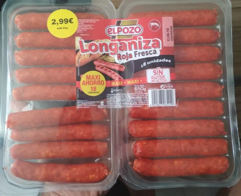 Longaniza roja fresca