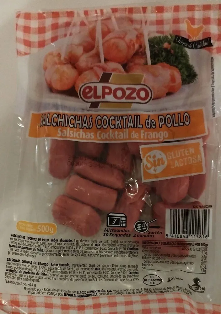 Salchichas cocktail de pollo
