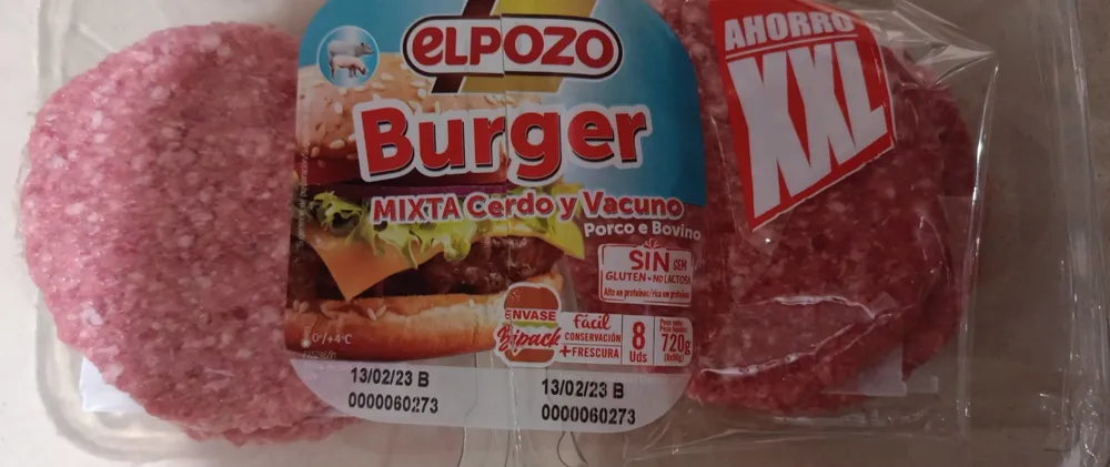 Burger mixta cerdo y vacuno