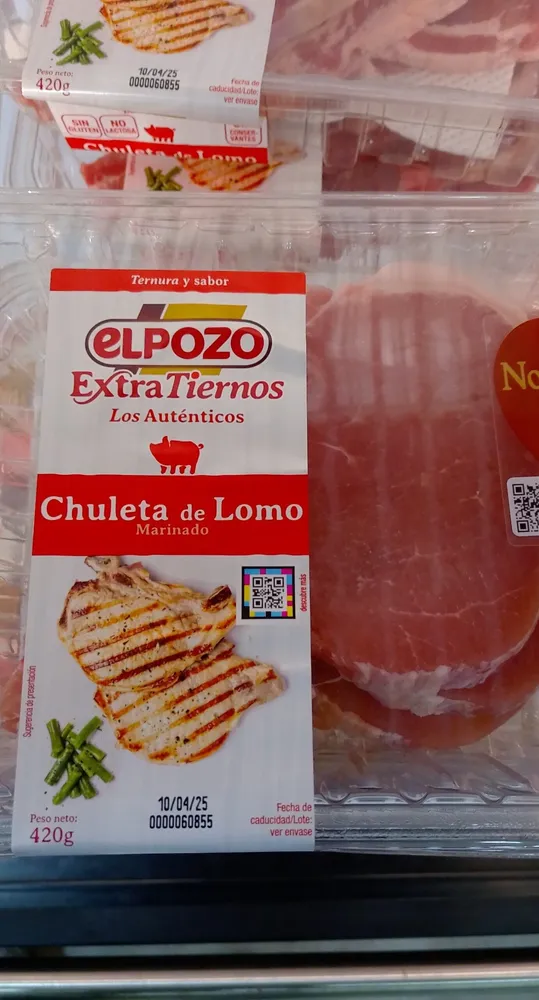 Extratiernos chuleta de lomo de cerdo sin gluten