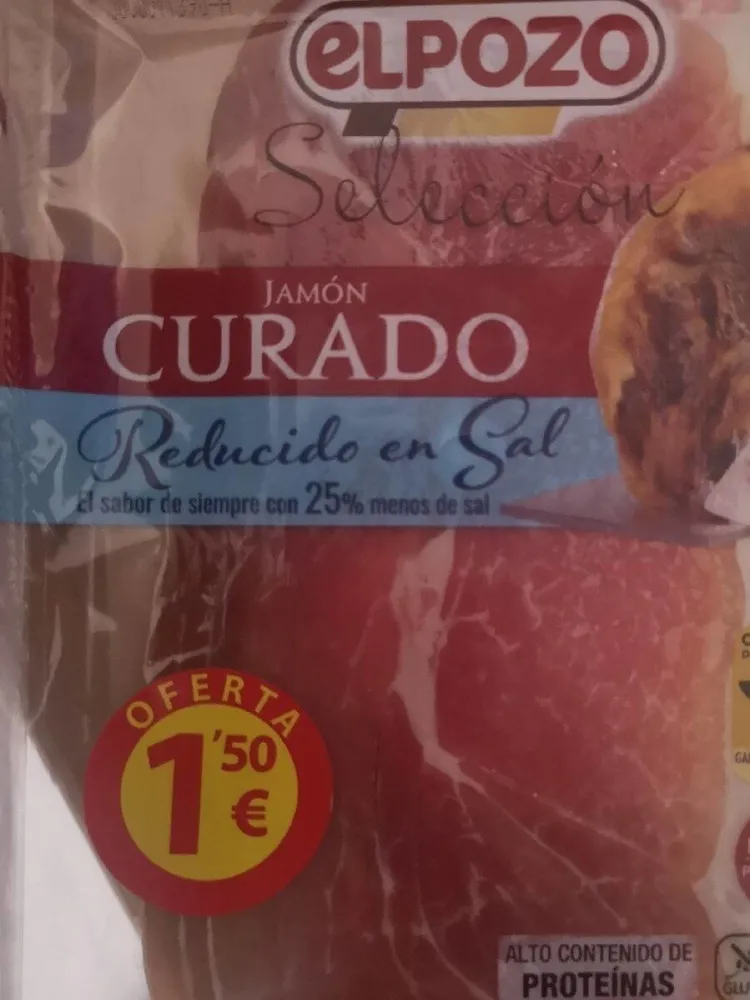 Jamón curado reducido en sal