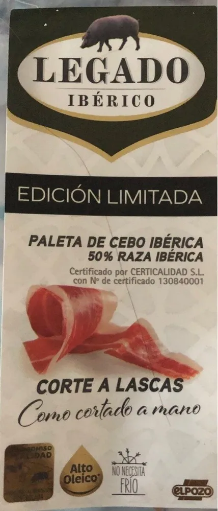 Paleta de cebo ibérica