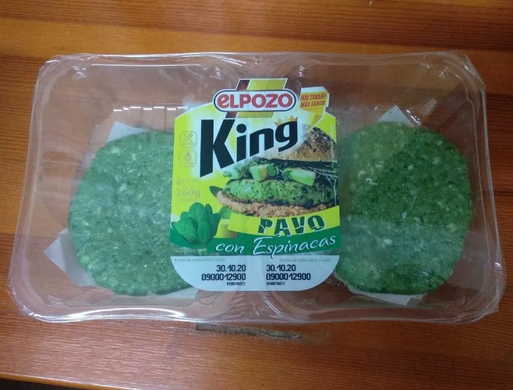 Hamburguesas de pavo con espinacas
