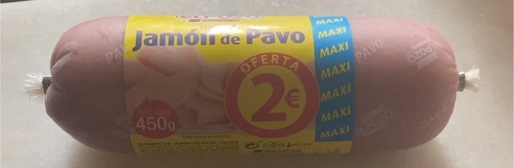 Fiambre de jamón de pavo