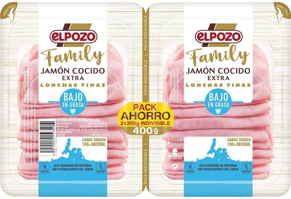 Jamón cocido extra family