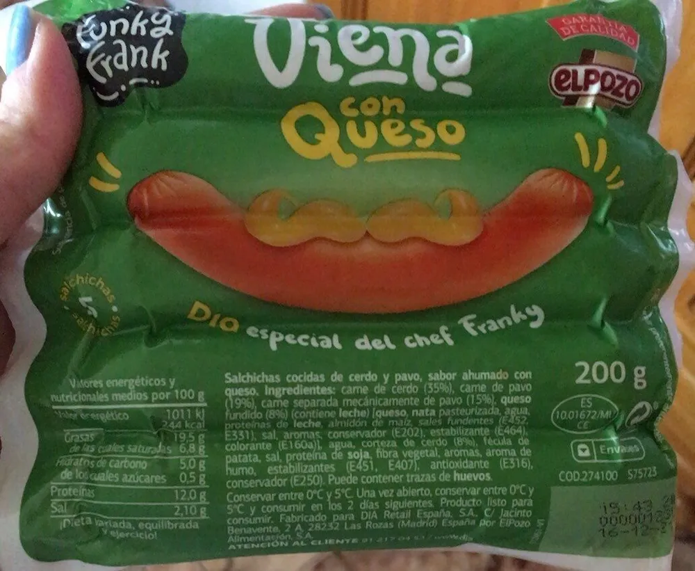 Viena con queso