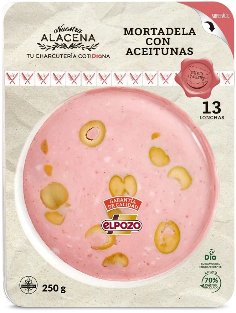 Mortadela con aceitunas