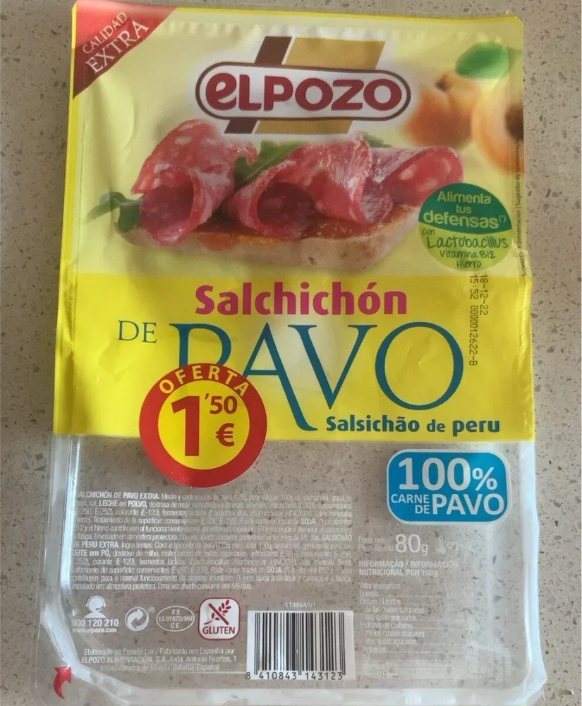 Salchichón de pavo