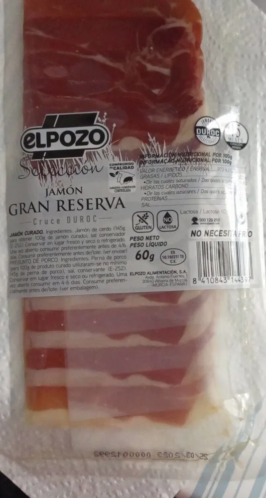 Jamón Gran Reserva Curación de 15 meses