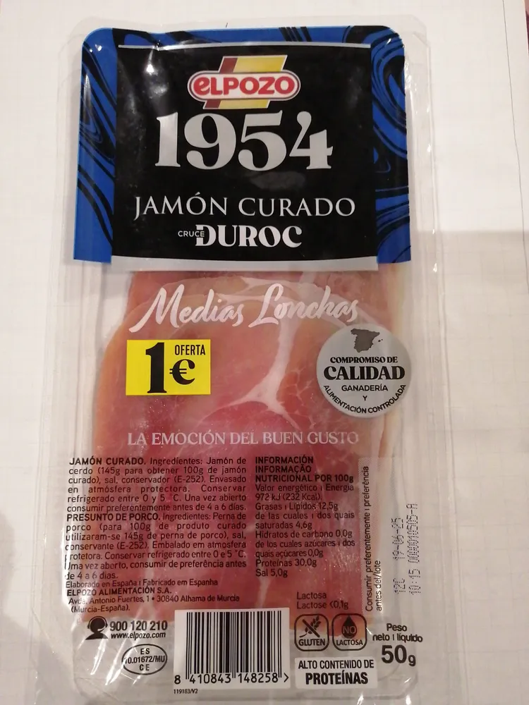 Jamón Curado 1954 Duroc