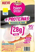Pechuga de pavo + proteínas, lonchas finas