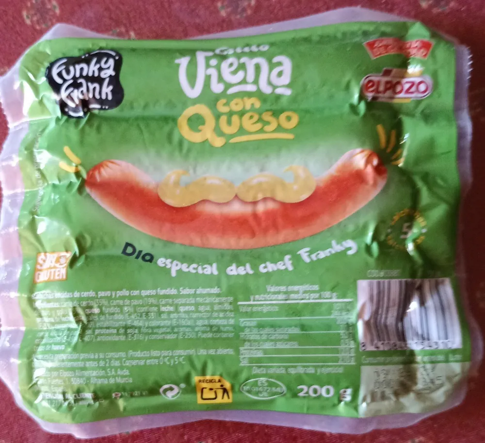 salchichas Viena con queso