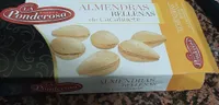 almendras rellenas de cacahuete