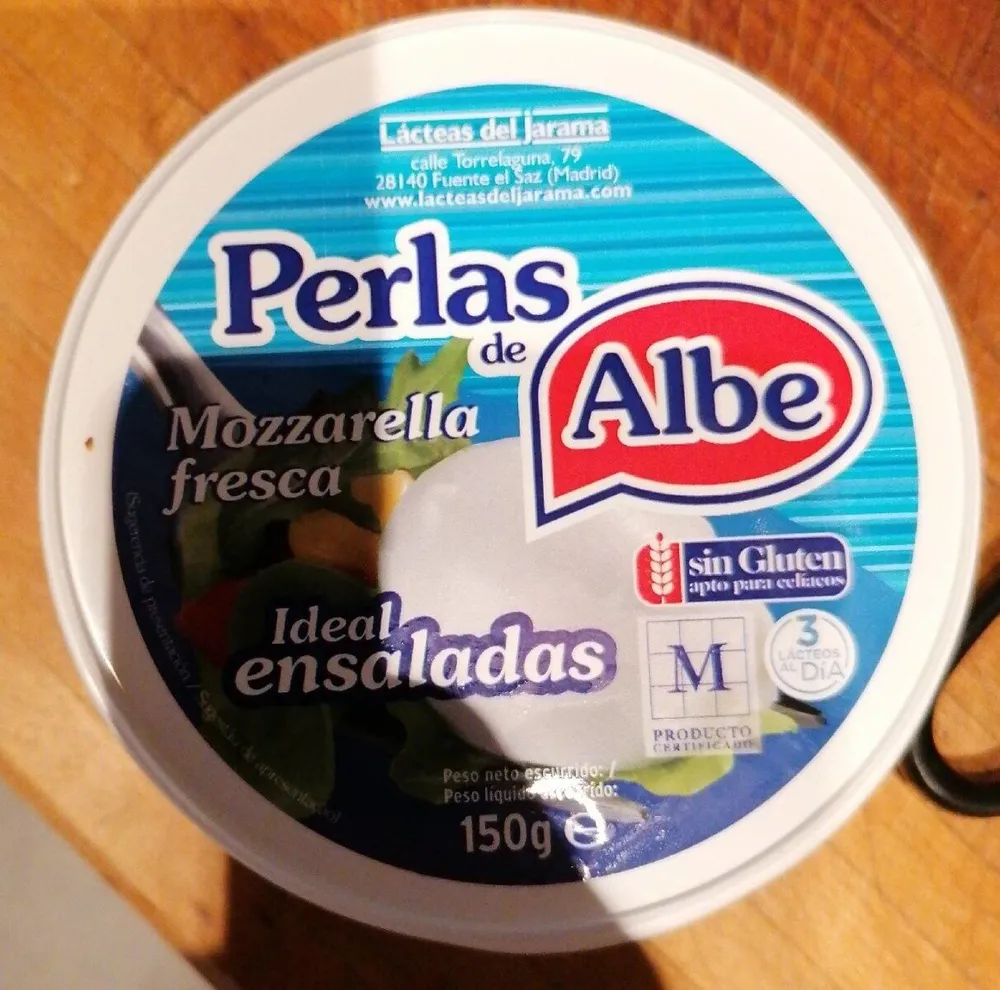 Perlas de mozzarella fresca