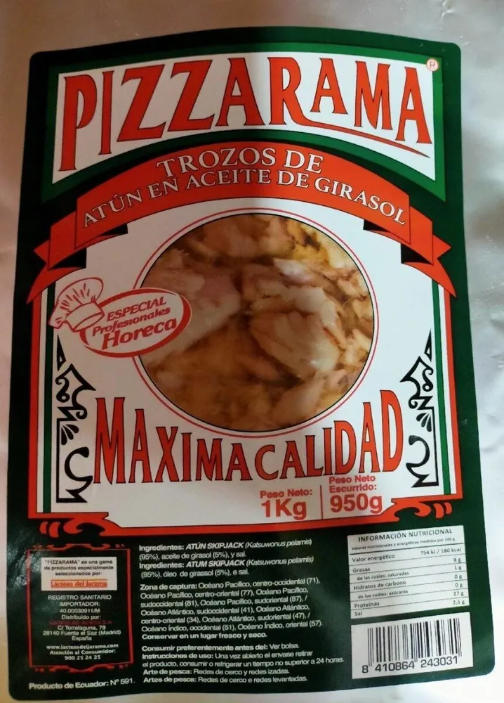 Trozos de atun en aceite de girasol