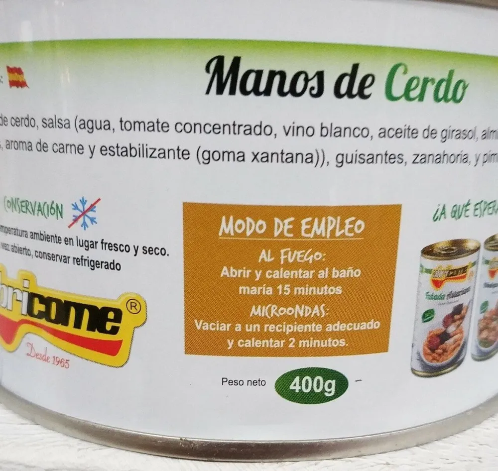 Manos de cerdo