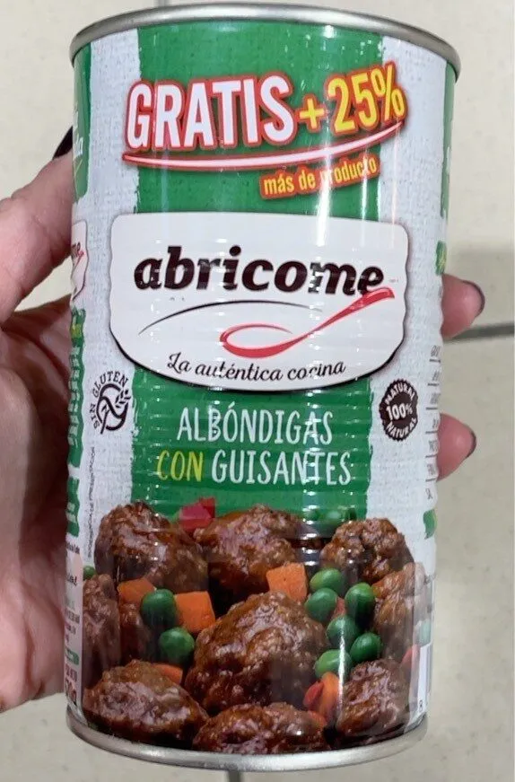 Albondigas con guisantes