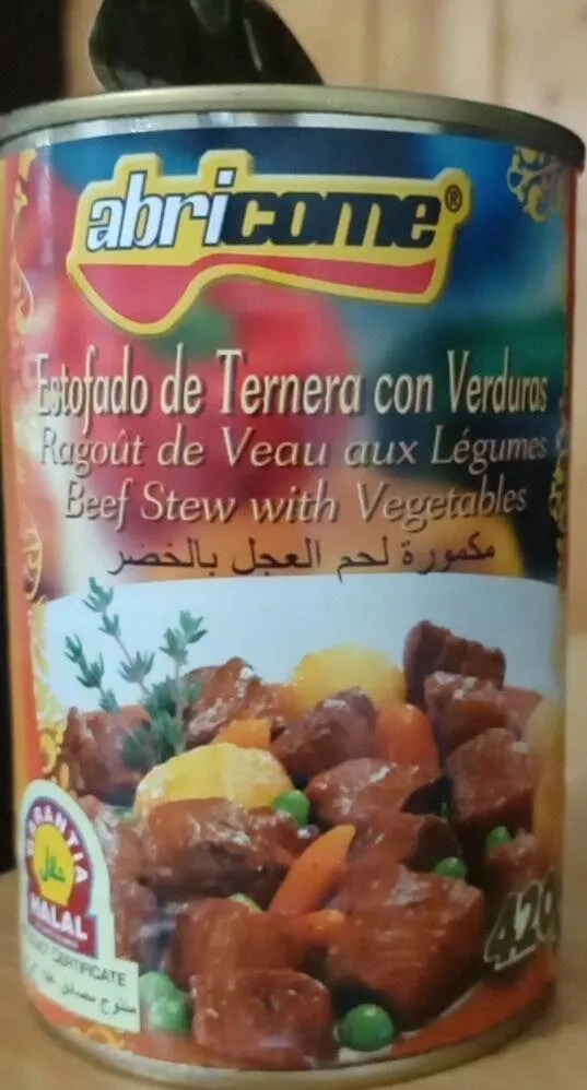 Estofado de ternera con verduras