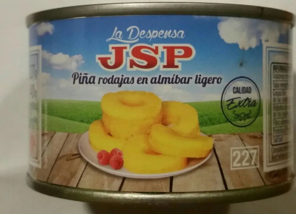 piña rodajas en almibar ligero