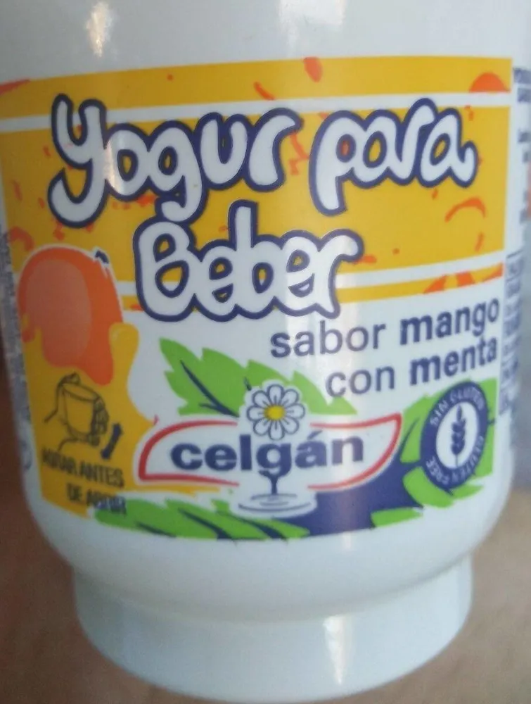 Yogur beber mango menta