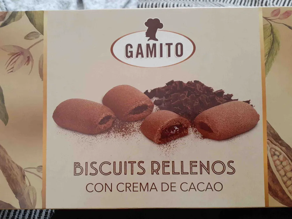 biscuits rellenos con crema de cacao