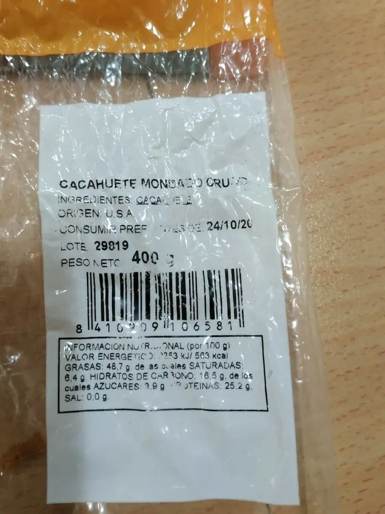 Cacahuete mondado crudo