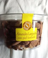 Almendras larguetas con piel tostada