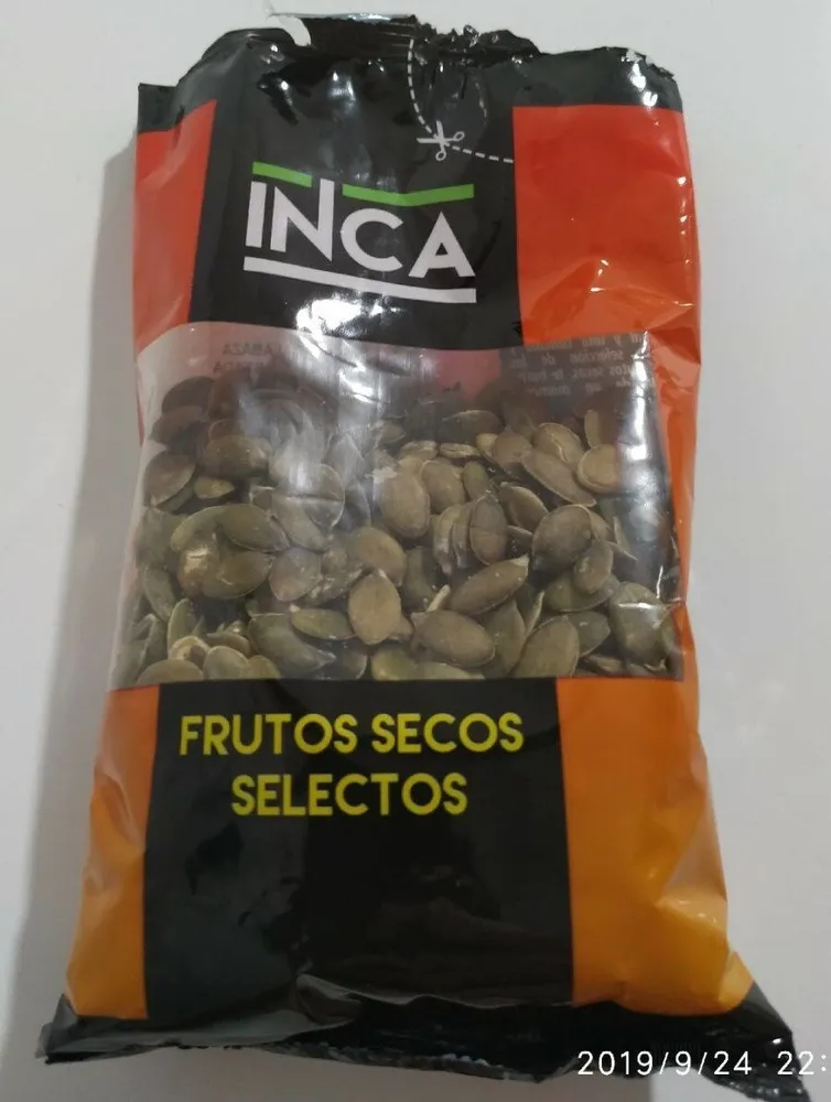 Pipas de calabaza peladas tostadas
