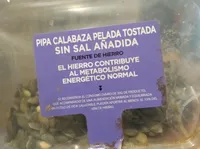 Pipa calabaza pelada tostada sin sal añadida