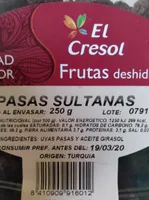 Pasas sultanas