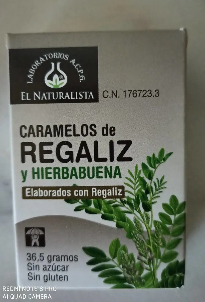 Caramelos de regaliz y hierbabuena