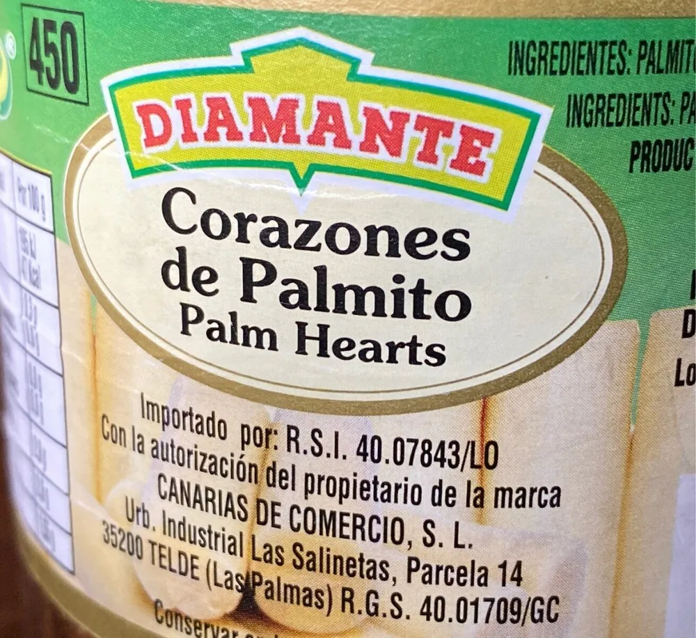 Corazones de palmito