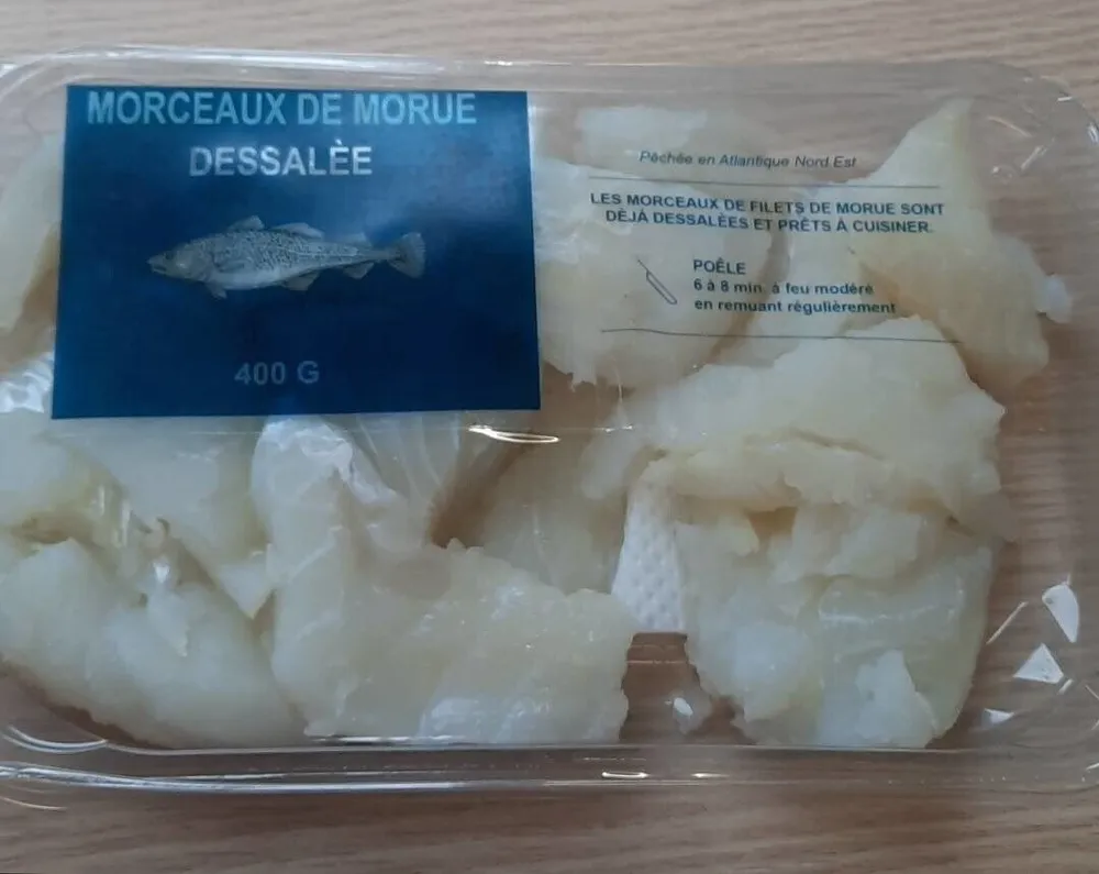 Morceaux de morue dessalée