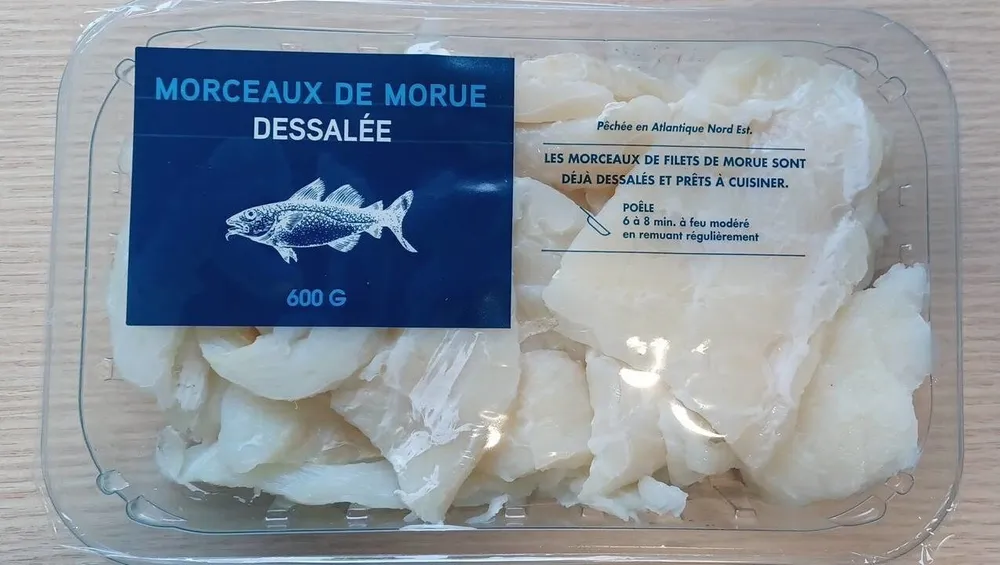 Morceaux de morue dessalée