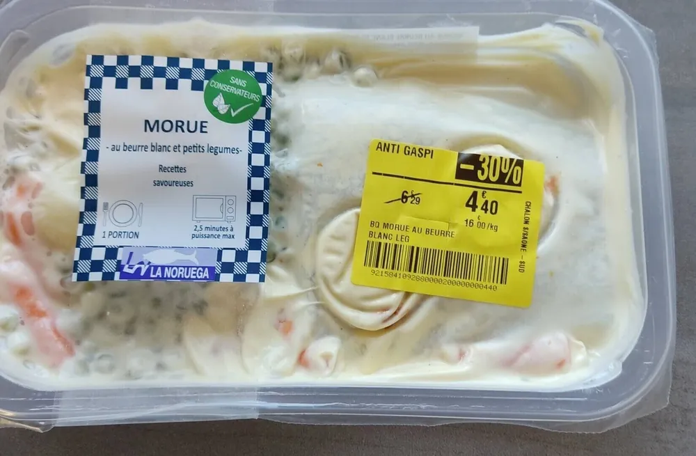 Morue au beurre blanc et petits légumes
