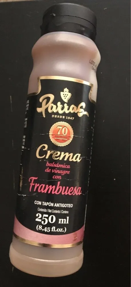 Crema balsámica de vinagre con frambuesa