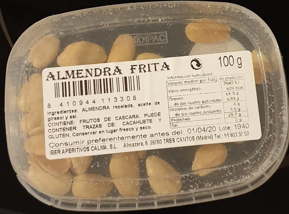 Almendra frita