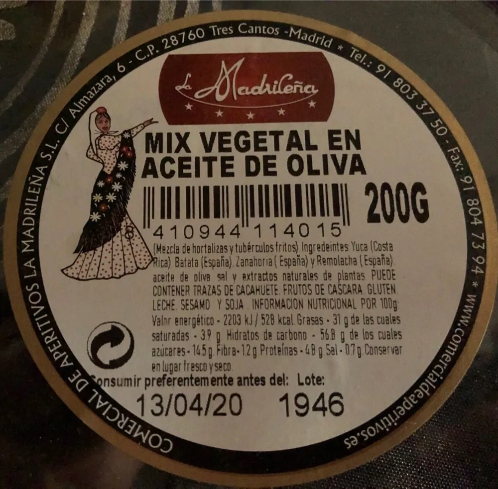 Mix Vegetal en Aceite de Oliva