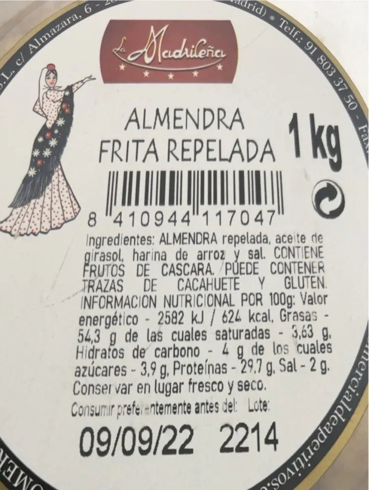 ALMENDRA FRITA PELADA