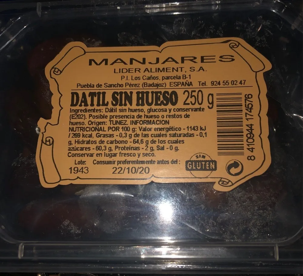 Datiles sin hueso
