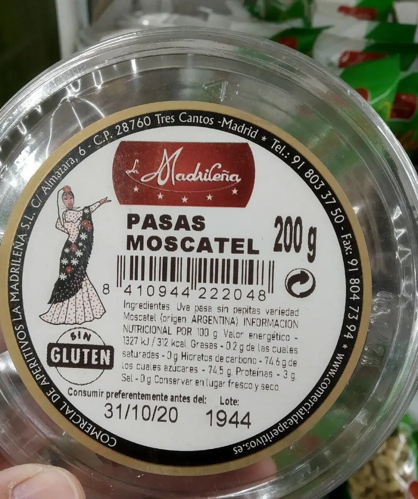 Pasas moscatel