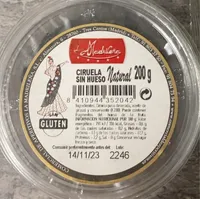 Ciruela sin hueso natural