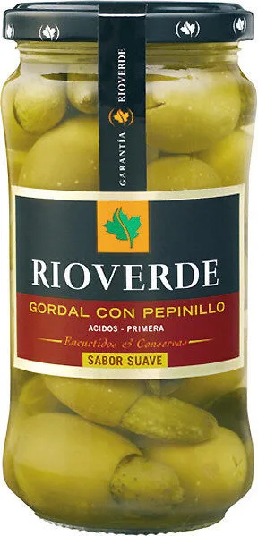 Aceitunas gordal rellenas de pepinillo