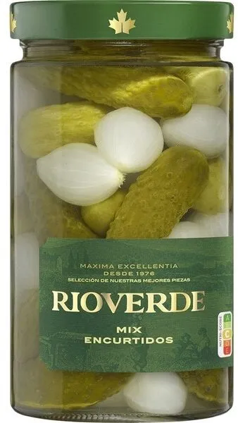 Mix de encurtidos cebollitas y pepinillos vinagre de vino