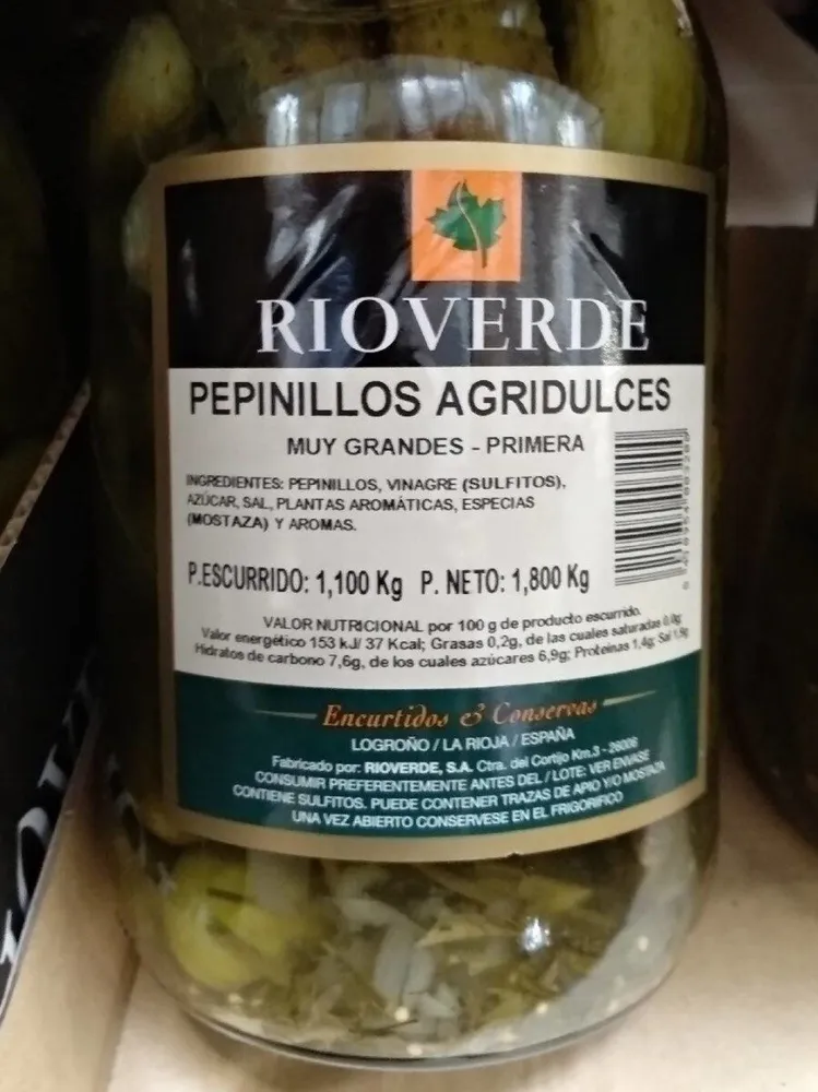 Pepinillos agridulces